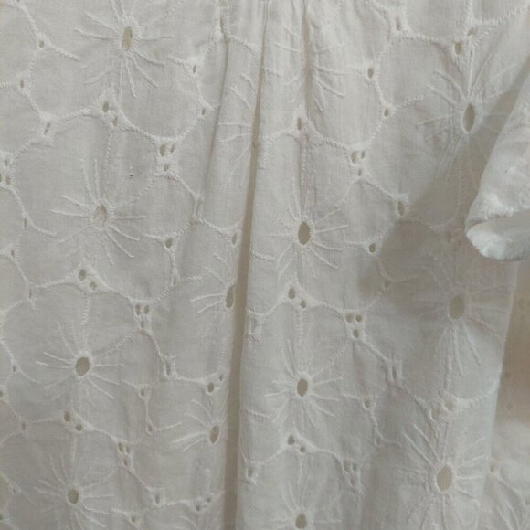 Maeve Women’s Lace Blouse Top White Off The Shoulder Ruffle Sleeve Tank Size S - Picture 3 of 9